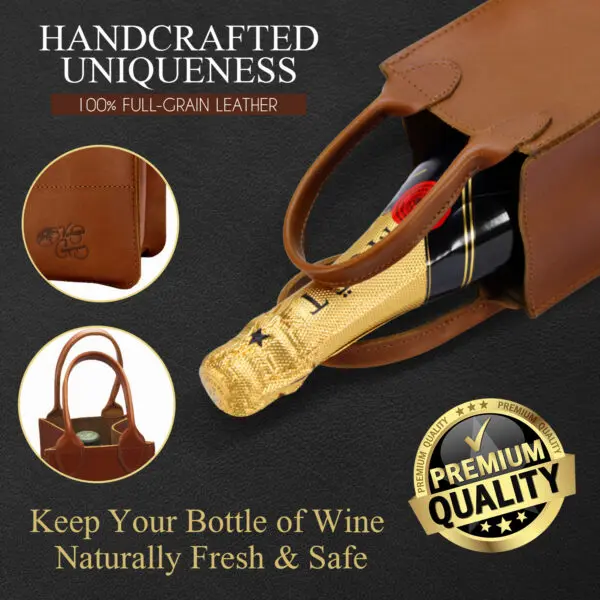 A Leathers Champagne Bottle Bag Poster